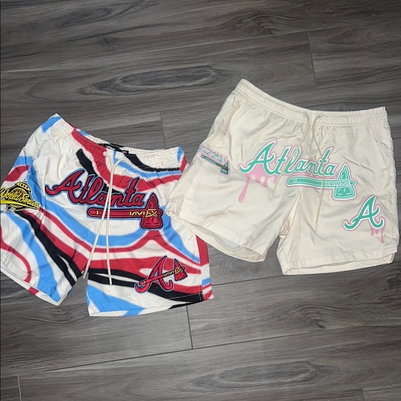Atlanta Braves Colorful and White Shorts - Picture 1 of 6